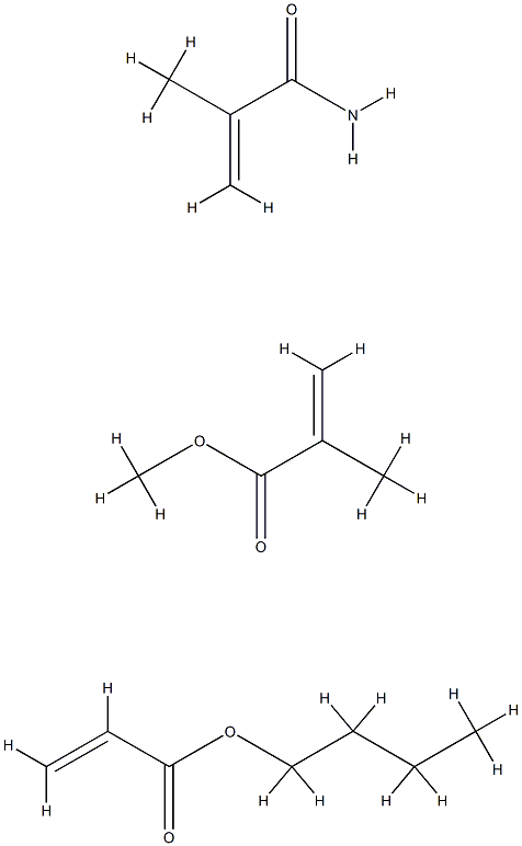 2-Propenoic acid, 2-methyl-, methyl ester, polymer with butyl 2-propenoate and 2-methyl-2-propenamide Structure