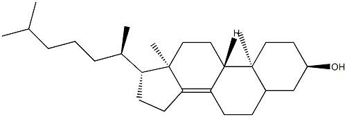 5ξ-Cholest-8(14)-en-3α-ol 结构式