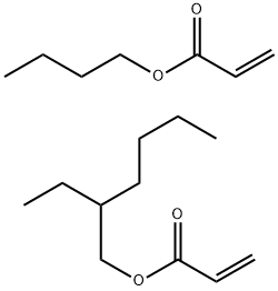 2-丙烯酸丁酯与2-丙烯酸-2-乙基己酯的聚合物, 26760-85-0, 结构式