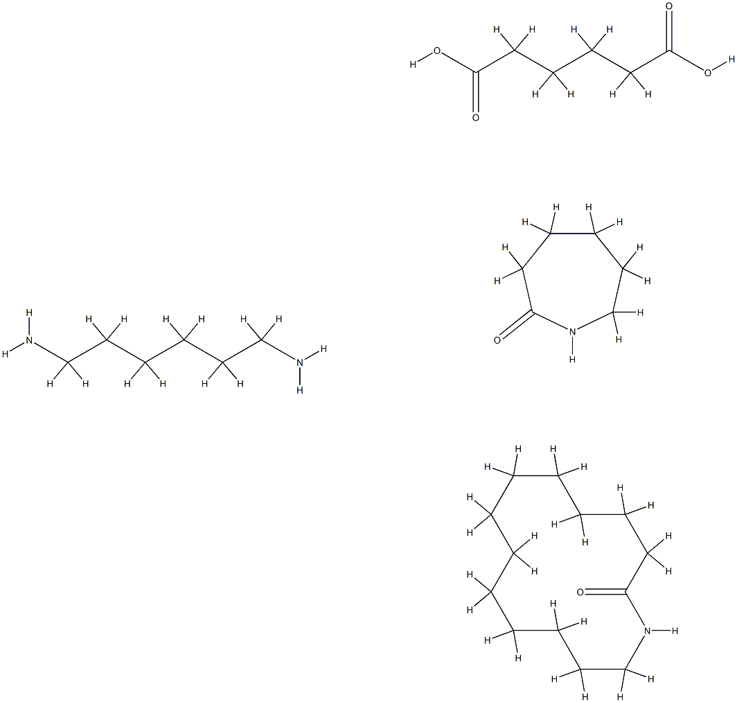 Hexanedioic acid, polymer with azacyclotridecan-2-one, hexahydro-2H-azepin-2-one and 1,6-hexanediamine Struktur