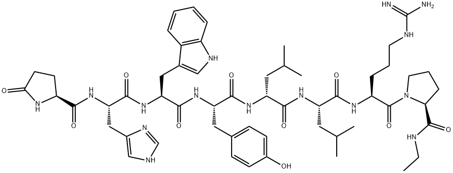 (Des-Gly10,Des-Ser4,D-Leu6,Pro-NHEt9)-LHRH Struktur