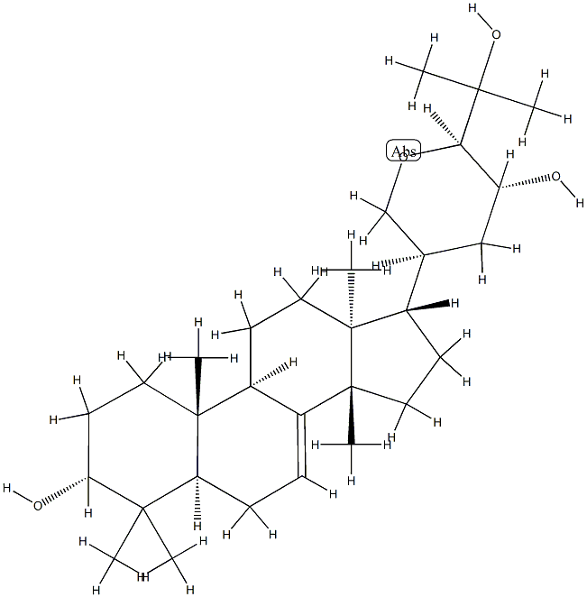 (23R,24R)-21,24-Epoxy-5α-tirucall-7-ene-3α,23,25-triol Structure