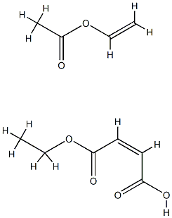 2-Butenedioic acid (Z)-, monoethyl ester, polymer with ethenyl acetate Structure