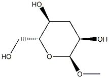 Methyl 3-deoxy-α-D-glucopyranoside 结构式