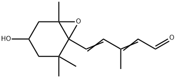 5-(4-ヒドロキシ-2,2,6-トリメチル-7-オキサビシクロ[4.1.0]ヘプタン-1-イル)-3-メチル-2,4-ペンタジエナール 化学構造式