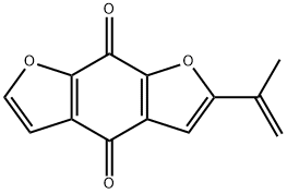 2-イソプロペニルベンゾ[1,2-b:5,4-b']ジフラン-4,8-ジオン 化学構造式