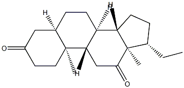 5β-Pregnane-3,12-dione Structure