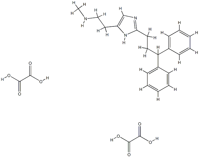 N-METHYL-2-[2-(3,3-DIPHENYLPROPYL)-1H-IMIDAZOL -4-YL]-ETHANAMINE 二草酸盐, 270079-48-6, 结构式