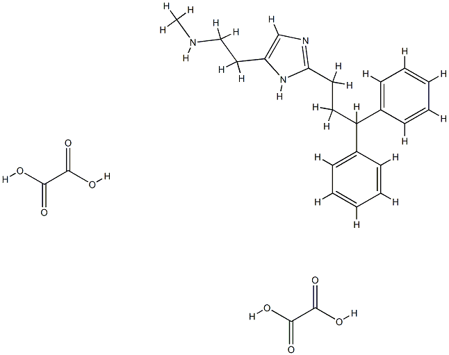 N-METHYL-2-[2-(3,3-DIPHENYLPROPYL)-1H-IMIDAZOL -4-YL]-ETHANAMINE 二草酸盐,270079-48-6,结构式