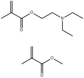 2-Propenoic acid, 2-methyl-, 2-(diethylamino)ethyl ester, polymer with methyl 2-methyl-2-propenoate,27027-16-3,结构式