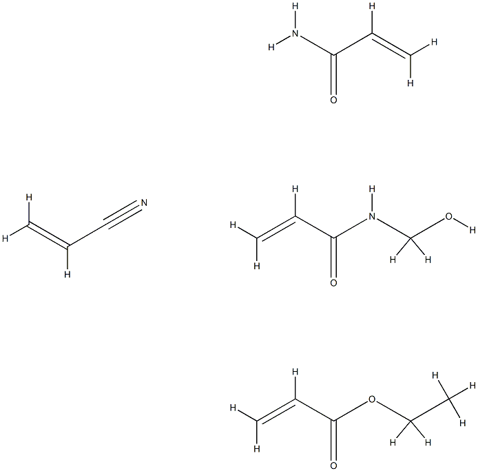 2-Propenoic acid, ethyl ester, polymer with N-(hydroxymethyl)-2-propenamide, 2-propenamide and 2-propenenitrile|