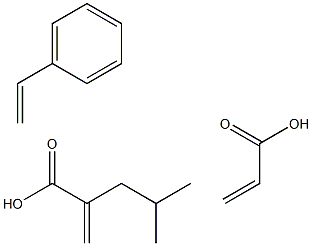 2-Propenoic acid, polymer with ethenylbenzene and 2-methylpropyl 2-propenoate Struktur