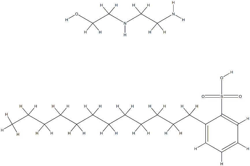 dodecylbenzenesulphonic acid, compound with 2-[(2-aminoethyl)amino]ethanol Structure