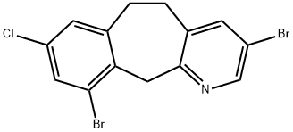 8-氯-3,10-二溴-5,6-二氢-11H-苯并[5,6]环庚烷并[1,2-B]吡啶 结构式