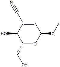 alpha-D-erythro-Hex-2-enopyranoside,methyl3-cyano-2,3-dideoxy-(9CI) 化学構造式