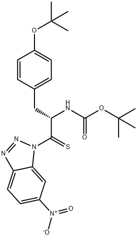 Boc-ThionoTyr(tBu)-1-(6-nitro)benzotriazolide 结构式