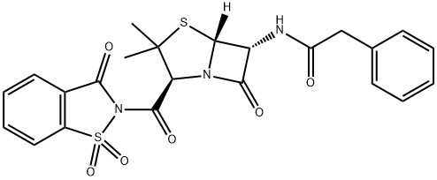 27255-81-8 2-[[(2S,5β)-3,3-Dimethyl-7-oxo-6α-[(2-phenylacetyl)amino]-4-thia-1-azabicyclo[3.2.0]heptan-2β-yl]carbonyl]-3-oxo-2,3-dihydro-1,2-benzisothiazole 1,1-dioxide