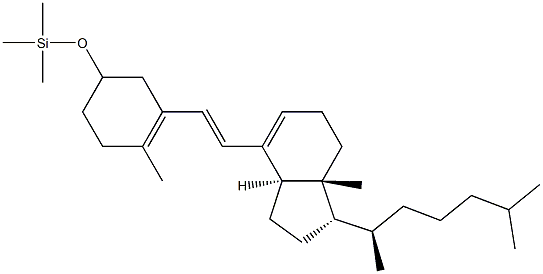 (6E)-3β-(Trimethylsiloxy)-9,10-secocholesta-5(10),6,8-triene Structure