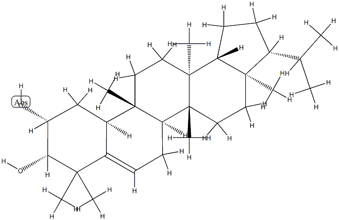 D:B-Friedo-B':A'-neogammacer-5-ene-2β,3β-diol 结构式