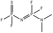 N-(Difluorothiophophinyl)-P-(dimethylamino)-P,P-difluorophosphine imide Struktur