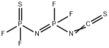 N-(Difluorothiophophinyl)thiocyanatodifluorophosphine imide Structure