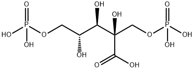 2-carboxyarabinitol 1,5-biphosphate Structure