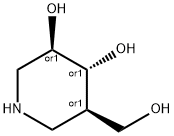 3,4-Piperidinediol, 5-(hydroxymethyl)-, (3R,4R,5R)-rel- (9CI) Structure
