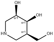 3,4-Piperidinediol, 5-(hydroxymethyl)-, (3R,4S,5R)-rel- (9CI) Structure