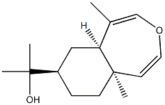 rel-5aα*,6,7,8,9,9a-ヘキサヒドロ-α,α,5,9aα*-テトラメチル-3-ベンゾオキセピン-7α*-メタノール 化学構造式