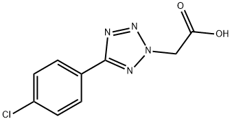 2-[5-(4-氯苯基)-2H-1,2,3,4-四唑-2-基]乙酸, 27582-37-2, 结构式