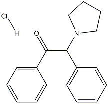 Ethanone,1,2-diphenyl-2-(1-pyrrolidinyl)-, hydrochloride (1:1) 化学構造式