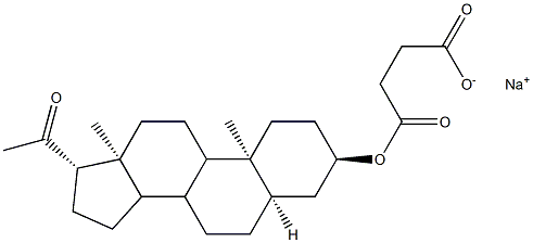 3-hydroxy-5-beta-pregnan-20-one hemisuccinate 结构式