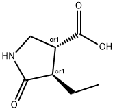 3-Pyrrolidinecarboxylicacid,4-ethyl-5-oxo-,(3R,4R)-rel-(9CI) Structure