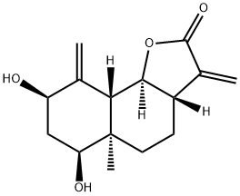 (3aS,9aβ,9bα)-3aβ,4,5,5a,6,7,8,9,9a,9b-Decahydro-6β,8β-dihydroxy-5aα-methyl-3,9-bis(methylene)naphtho[1,2-b]furan-2(3H)-one|化合物 T32933