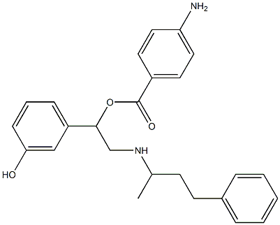 4-Aminobenzoic acid 3-hydroxy-α-[[(1-methyl-3-phenylpropyl)amino]methyl]benzyl ester,27759-31-5,结构式