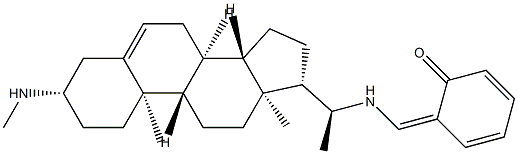 2-[[[(20S)-3β-(Methylamino)pregn-5-en-20-yl]imino]methyl]phenol Structure