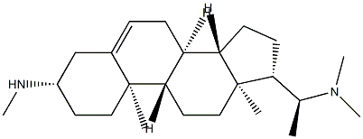 (20S)-3β-メチルアミノ-20-(ジメチルアミノ)プレグナ-5-エン 化学構造式