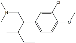 3-Chloro-4-methoxy-N,N-dimethyl-β-(1-methylpropyl)benzeneethanamine Structure