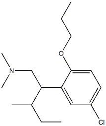5-Chloro-N,N-dimethyl-β-(1-methylpropyl)-2-propoxybenzeneethanamine Struktur