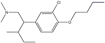 4-Butoxy-3-chloro-N,N-dimethyl-β-(1-methylpropyl)benzeneethanamine Structure