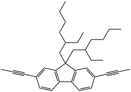 9,9-DI(2'-ETHYLHEXY)-2,7-DI-1-PROPYNYL-9H-FLUORENE, 98% Structure