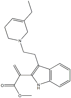 3-[2-(3-Ethyl-5,6-dihydropyridin-1(2H)-yl)ethyl]-α-methylene-1H-indole-2-acetic acid methyl ester 结构式