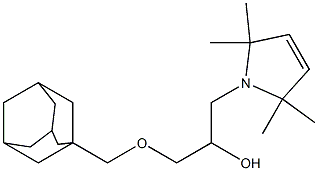 1-(Tricyclo[3.3.1.13,7]decan-1-ylmethoxy)-3-(2,2,5,5-tetramethyl-3-pyrrolin-1-yl)-2-propanol Structure