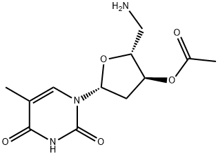 5'-Amino-5'-deoxythymidine 3'-acetate Structure