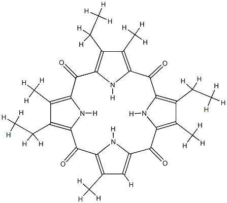 2,7,12-Triethyl-3,8,13,18-tetramethyl-21H,23H-porphyrin-5,10,15,20(22H,24H)-tetrone Structure