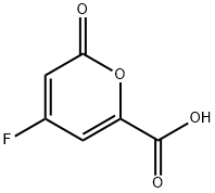 2H-Pyran-6-carboxylicacid,4-fluoro-2-oxo-(9CI) 化学構造式