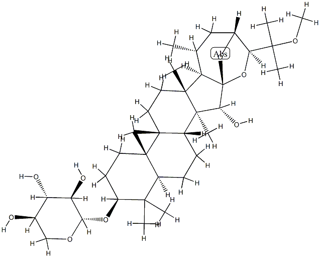 25-O-甲基升麻醇-3-O-Β-D-吡喃木糖苷,27994-13-4,结构式