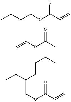 2-Propenoic acid, butyl ester, polymer with ethenyl acetate and 2-ethylhexyl 2-propenoate Structure