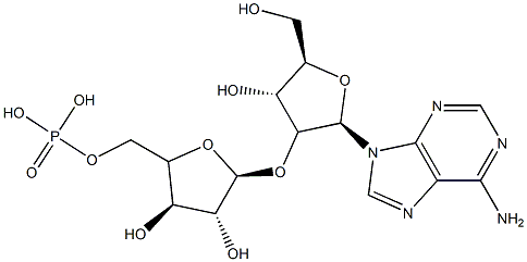 O-beta-ribosyl(1''--2')adenosine-5''-phosphate Structure