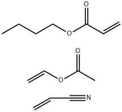 2-丙烯酸丁酯与乙酸乙烯酯和丙烯腈的聚合物 结构式